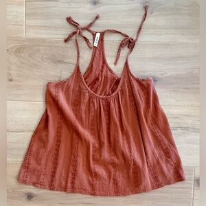 RVCA Burnt Orange Racerback Top Size L